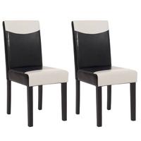 ESSZIMMERSTUHL Schwarz, Weiß 2er-Set - Schwarz/Weiß, Textil (43/90/56cm) - MCW