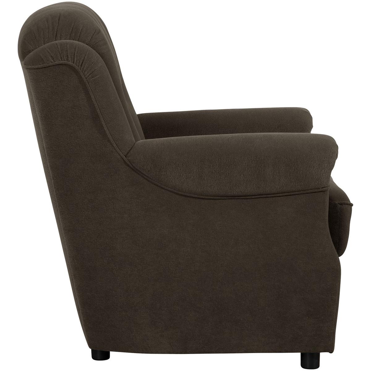 POLSTERSESSEL Kaylyn Flockstoff braun - Braun, Kunststoff (81/89/83cm) - 58aufmkessel