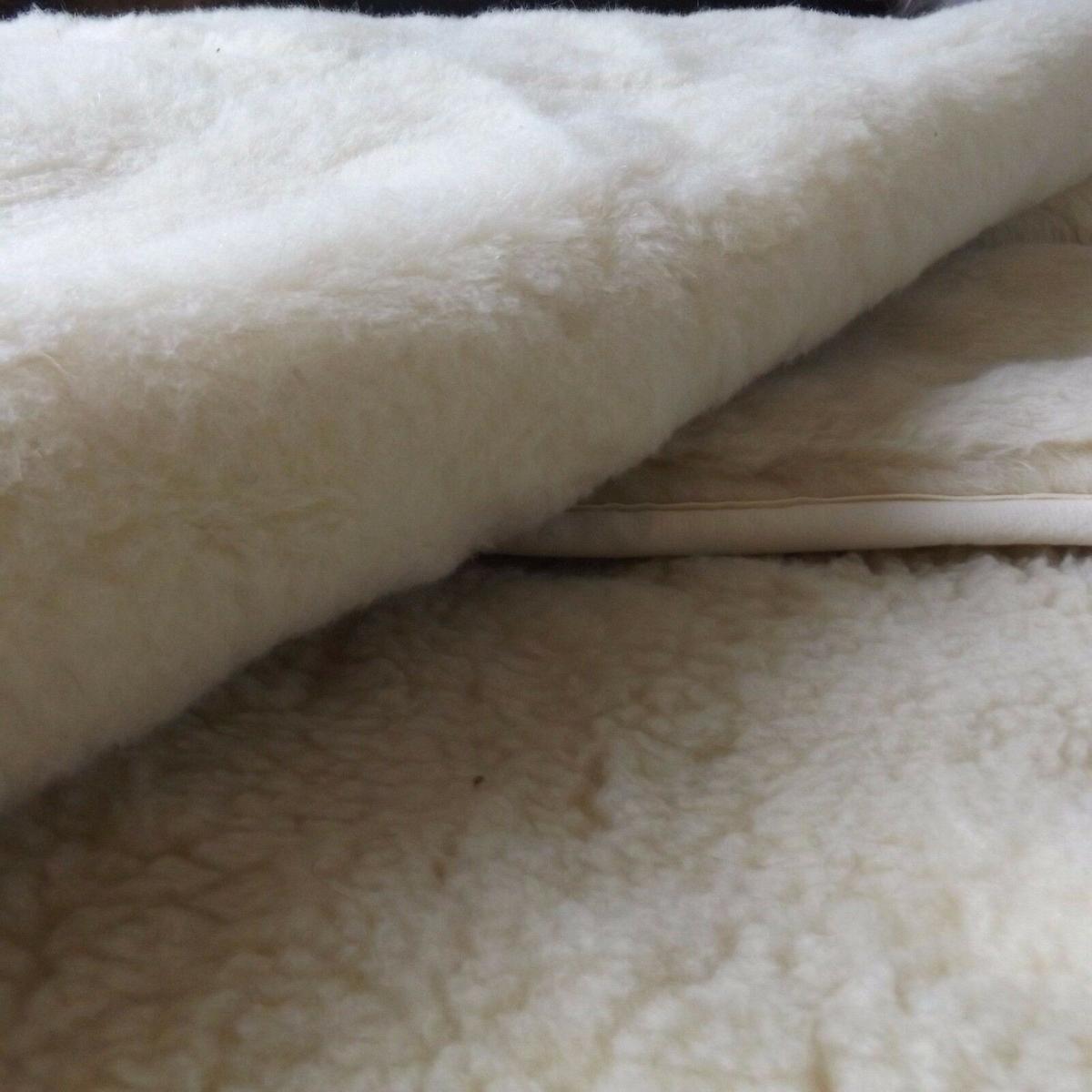 TAGESDECKE Merinowolle sehr dick Naturfarben 200/100 cm - Beige/Weiß, Fell (100/200cm) - Provellus