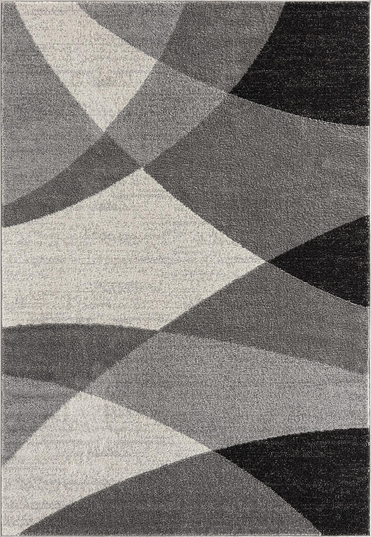 TEPPICH Niederflor Abstrakt THUR Polypropylen Grau 80 x 140 cm - Grau, Textil (160/220cm) - KADIMA DESIGN