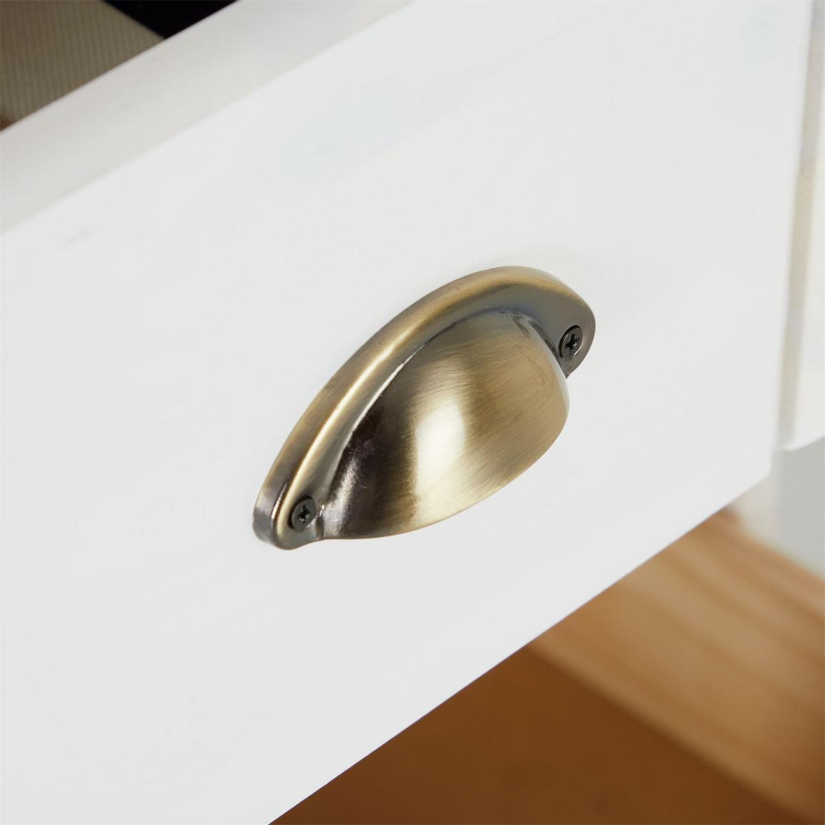 APOTHEKERKOMMODE COLMAR weiß/braun - Weiß/Braun, Holz (49/80/39cm) - IDIMEX