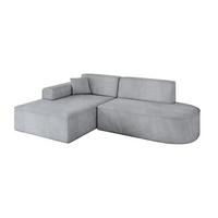 ECKSOFA Ottomane Links IREA-L1-v3 - 232x165x77 cm Grau - Titanfarben, Holzwerkstoff/Textil (232/165cm) - ALTDECOR