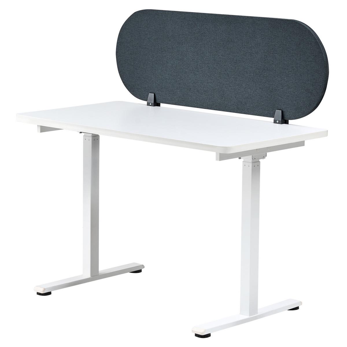 SCHREIBTISCHTRENNWAND 120/40 cm Dunkelgrau Sparky - Dunkelgrau, Textil (120/40/2cm) - Beliani