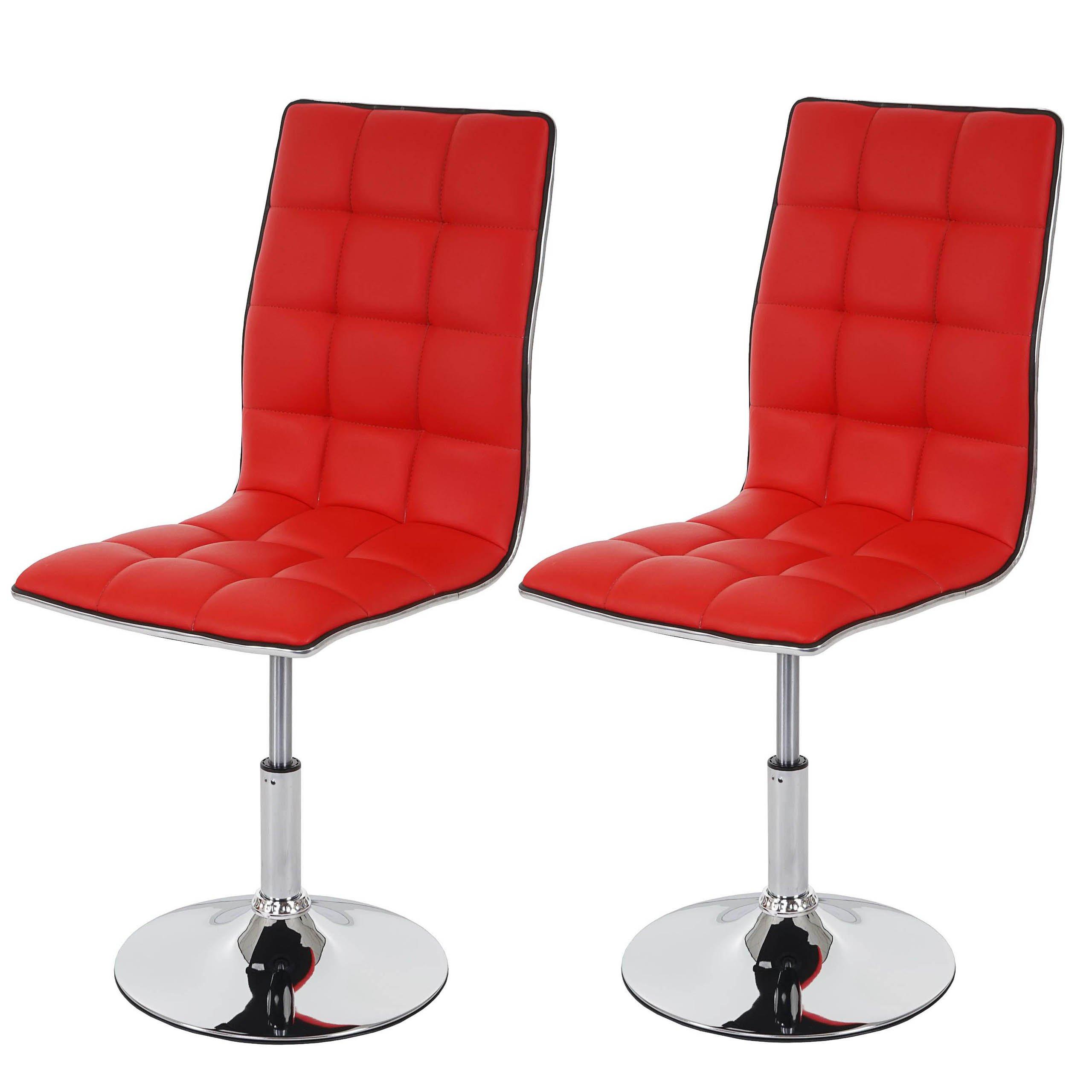 ESSZIMMERSTUHL Rot 2er-Set - Rot, Textil (43/103/54cm) - MCW