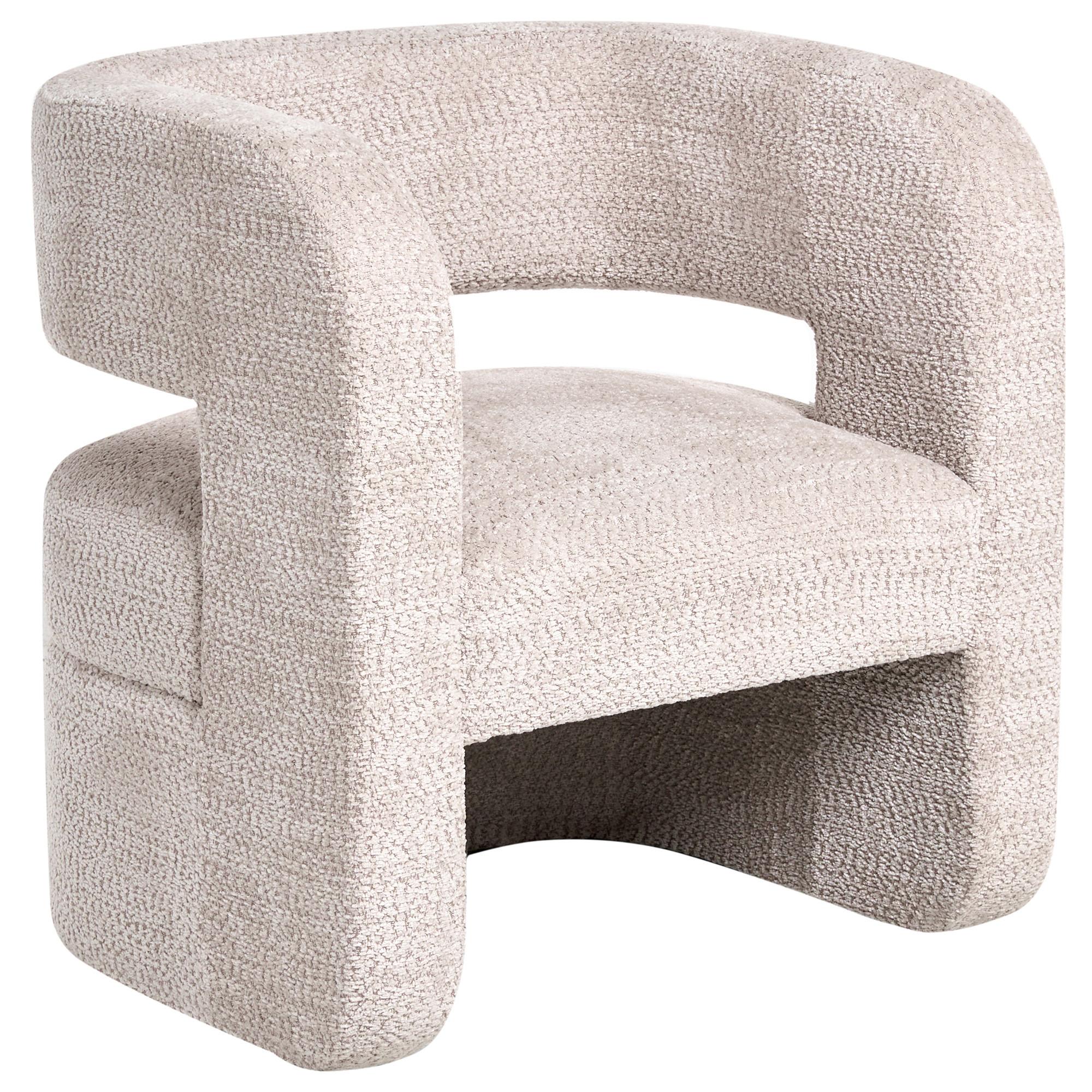 SESSEL Chenillegewebe Beige Vidsel - Beige, Textil (76/78/60cm) - Beliani