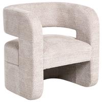 SESSEL Chenillegewebe Beige Vidsel - Beige, Textil (76/78/60cm) - Beliani