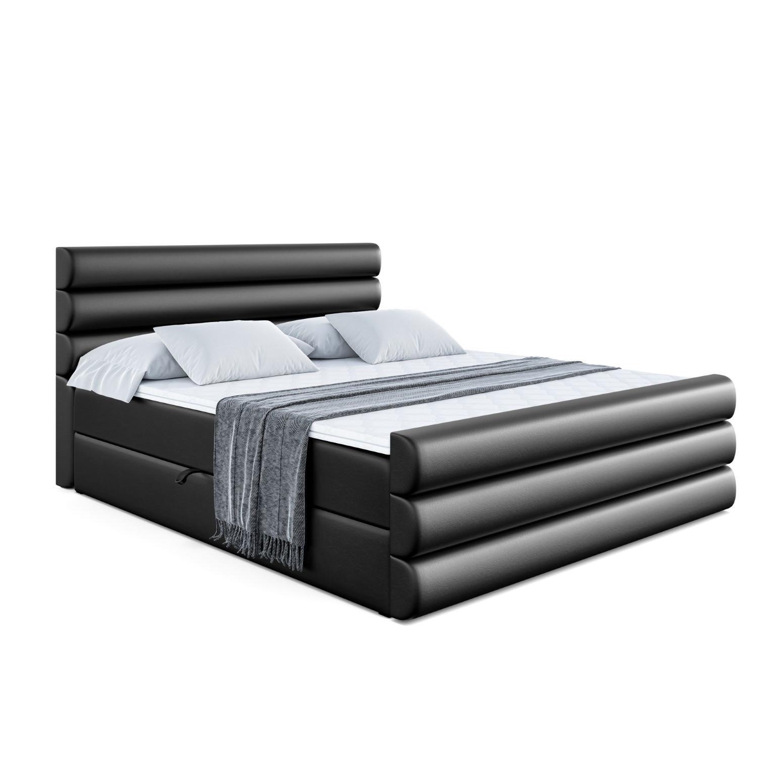 BOXBETT CELESTIA-Z - 140x200 cm - H4 - Schwarz Hochglanz - Schwarz Hochglanz, Holzwerkstoff (140/200cm) - ALTDECOR