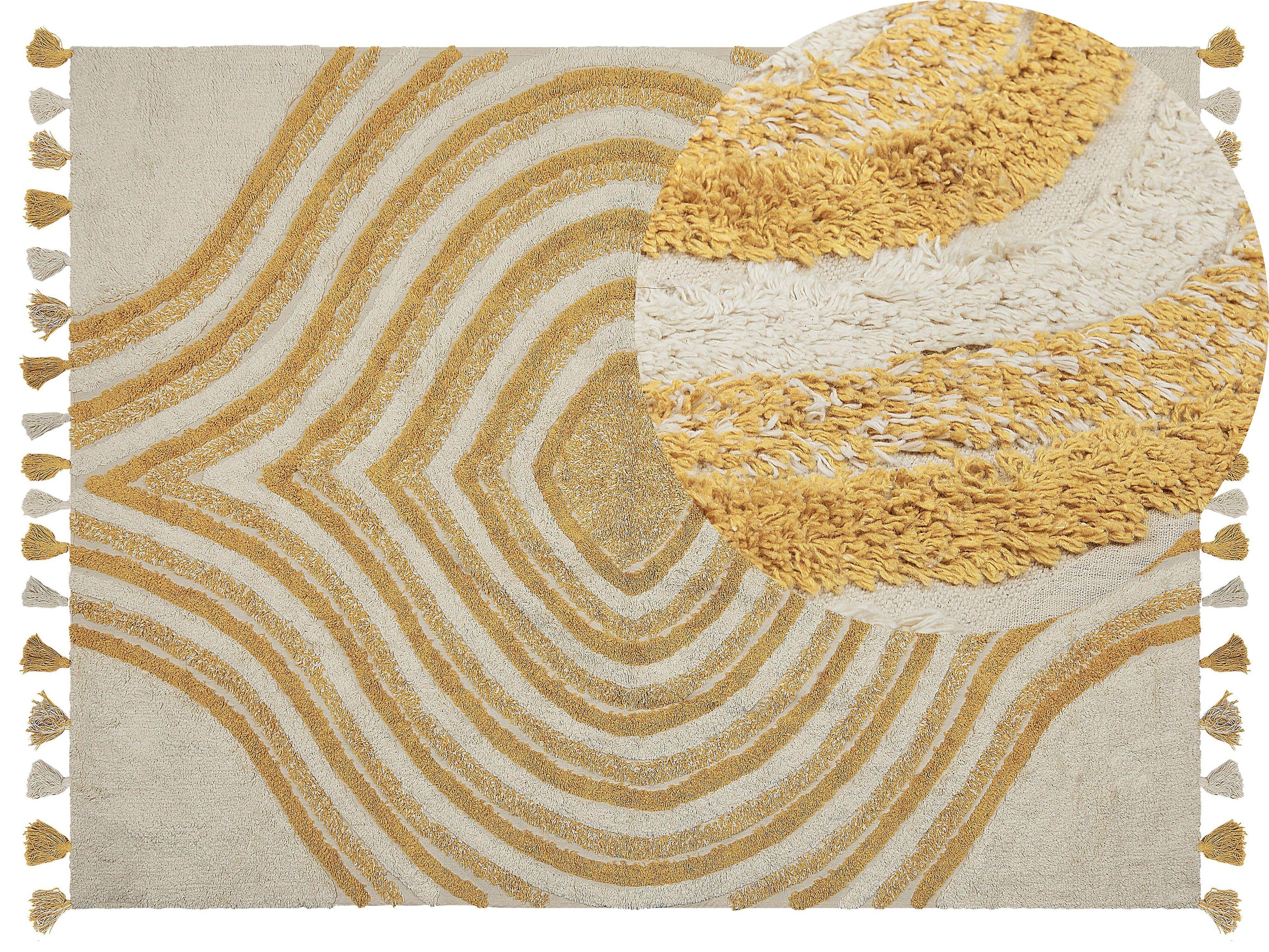 KURZFLOR-TEPPICH Bingol 230/160 cm - Beige, Textil (160/230cm) - Beliani