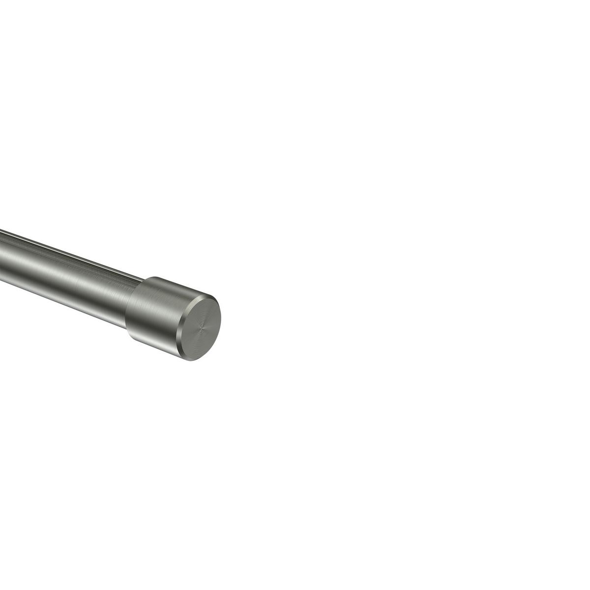 ENDSTÜCKE FÜR GARDINENSTANGEN 16 mm Ø, Casa Edelstahl-Optik, Packung 2 Stück - Edelstahlfarben, Metall (2/2/2cm) - INTERDECO