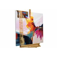 ÖLGEMÄLDE 80/80 cm - Blau/Beige, Holz/Textil (80/80cm) - KUNSTLOFT
