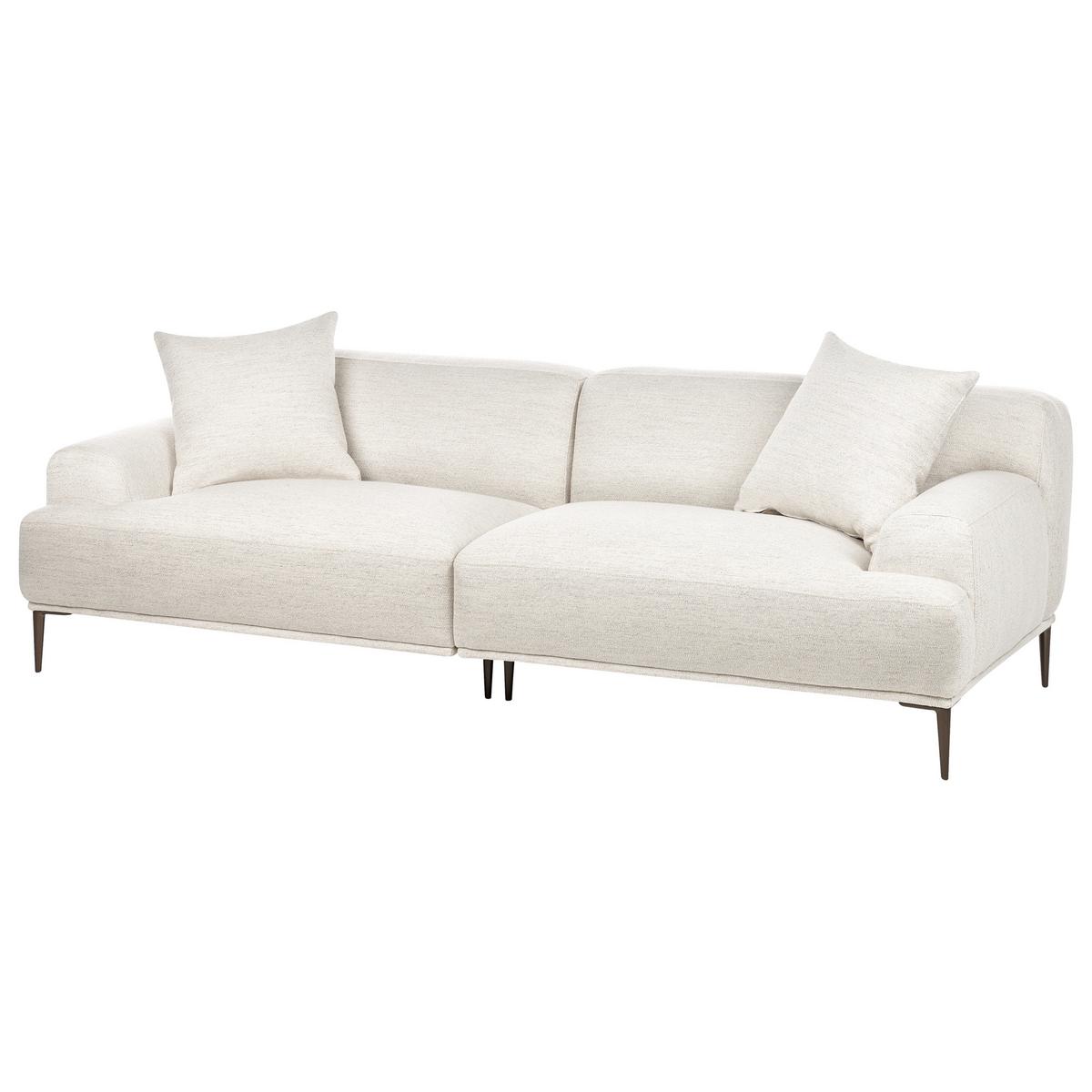 3-SITZER-SOFA Stoff Hellbeige Matila - Beige, Textil (233/70/94cm) - Beliani