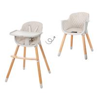 KINDERHOCHSTUHL Style Up Wood Grau - Grau, Holzwerkstoff/Textil (57/83.5/57cm) - Roba