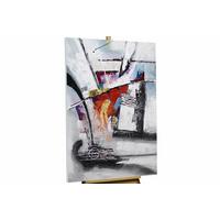 ACRYLBILD HANDGEMALT 80/120 cm - Multicolor/Grau, Holz/Textil (80/120cm) - KUNSTLOFT