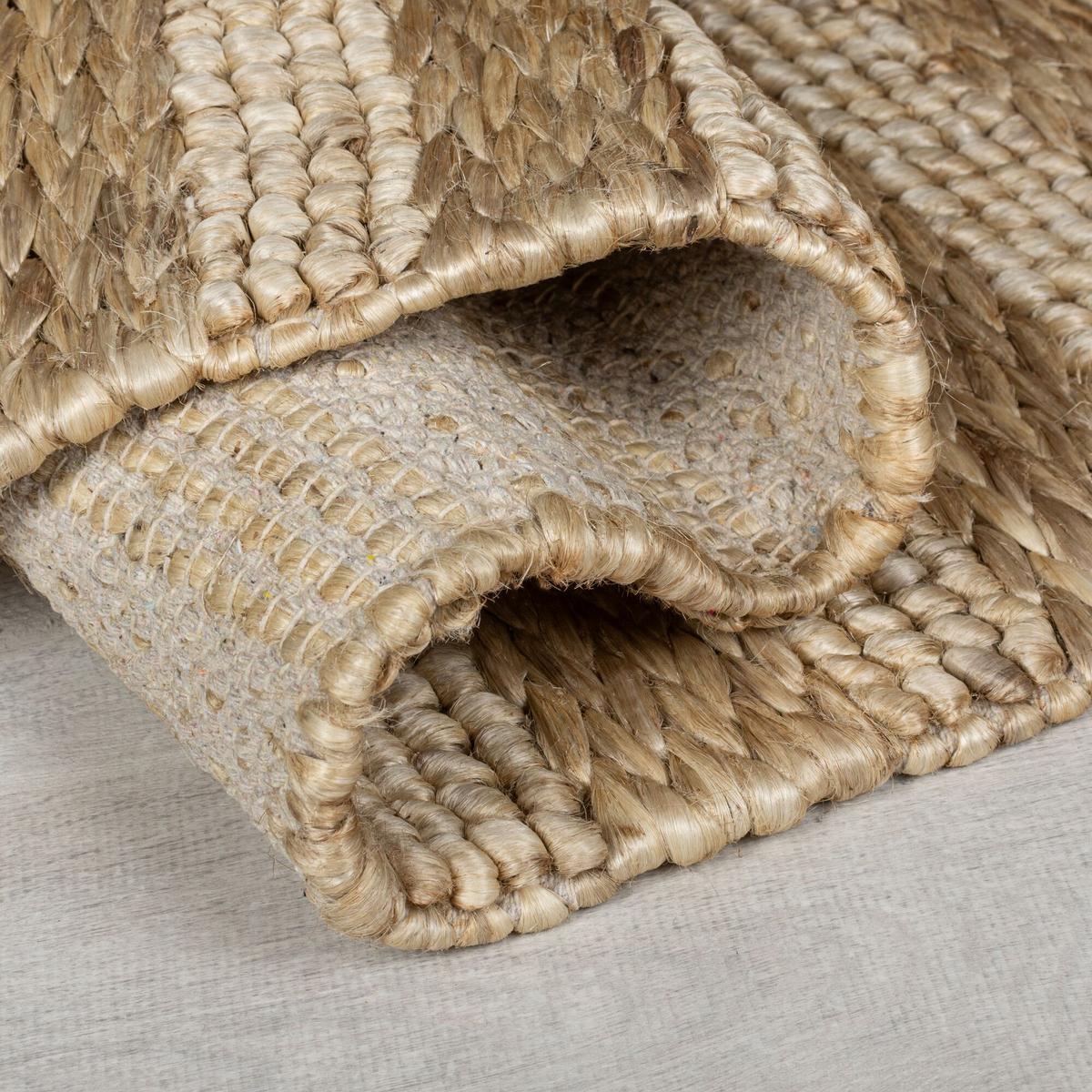 TEPPICH handgewebt CHASE, mit Struktur, aus Kenaf, Natur, 60 x 230 cm - Beige, Textil (230/60cm) - KADIMA DESIGN