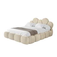 POLSTERBETT mit Bettkasten und Lattenrost, Bett mit Matratze H3/H4 - LANA 180x200 Beige - Ecru, Holzwerkstoff/Textil (180/200cm) - ALTDECOR