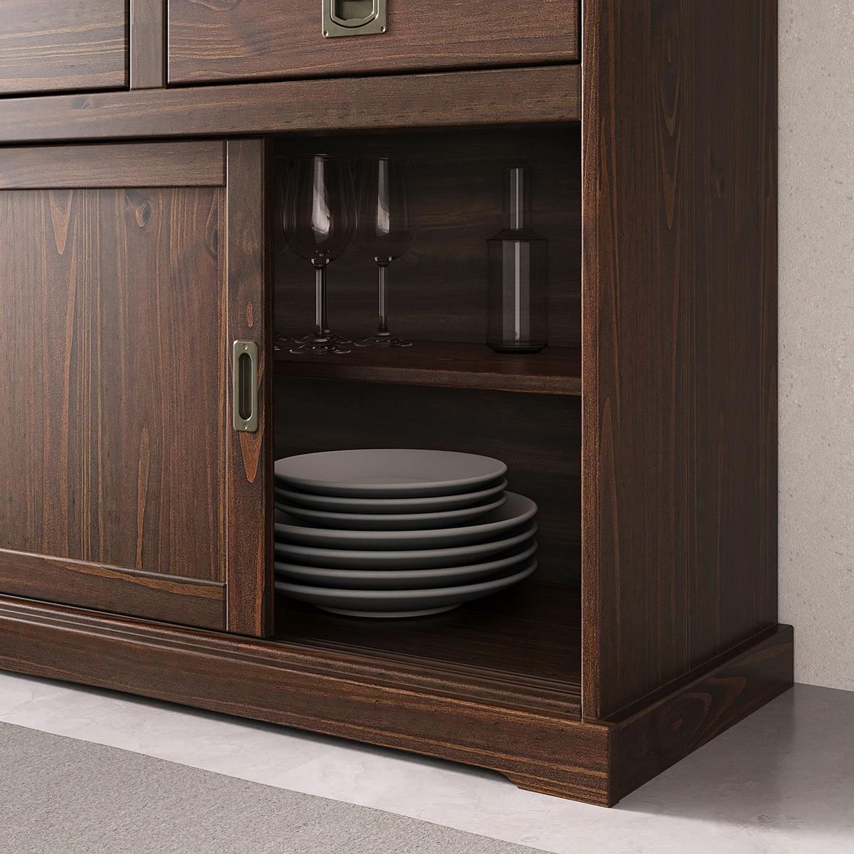 KOMMODE SAVONA nussbaum - Nussbaumfarben, Holz (110/84/46cm) - IDIMEX