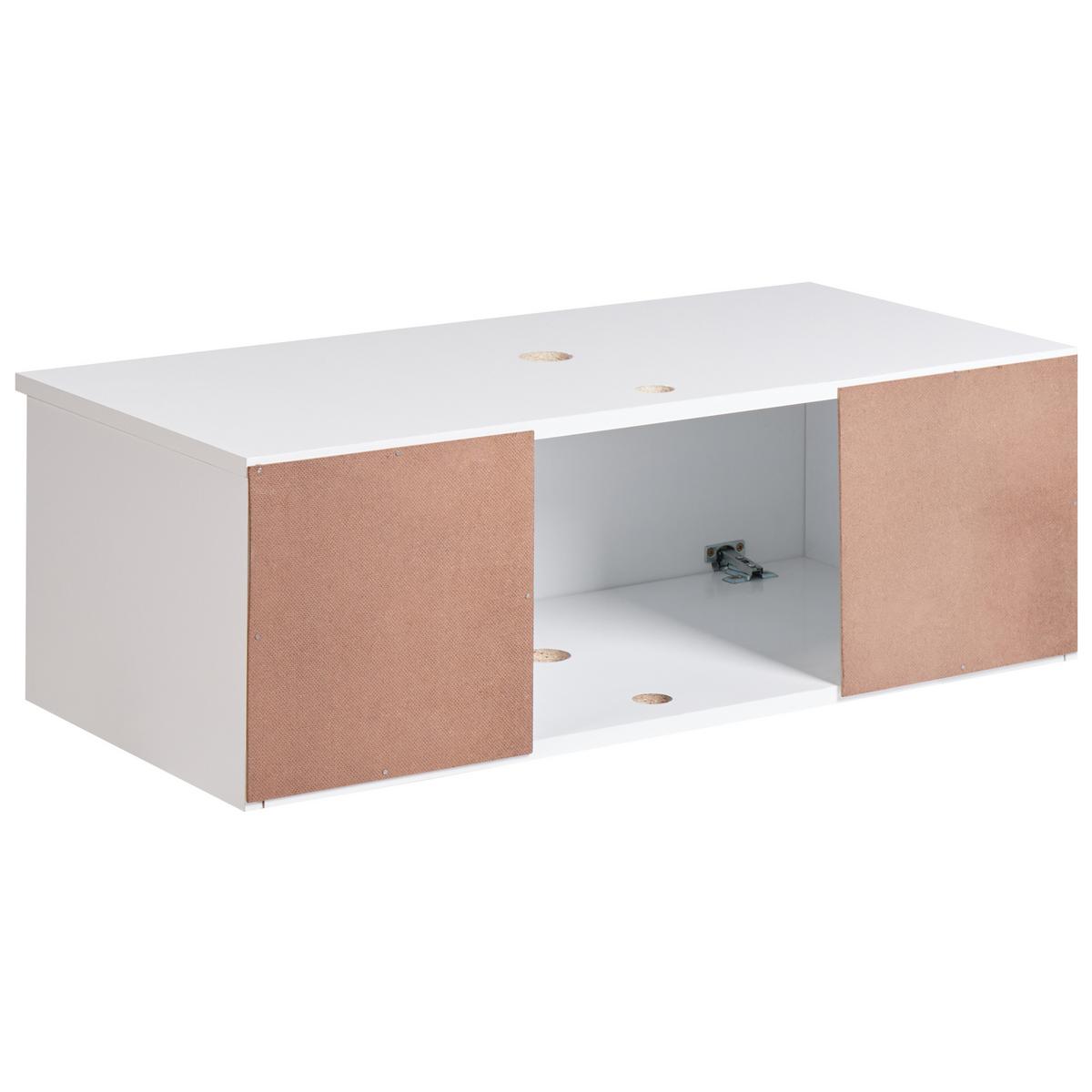 WASCHBECKENUNTERSCHRANK wandmontiertk 80 cm Weiß Rupanco - Weiß, Holzwerkstoff (80/27/40cm) - Beliani