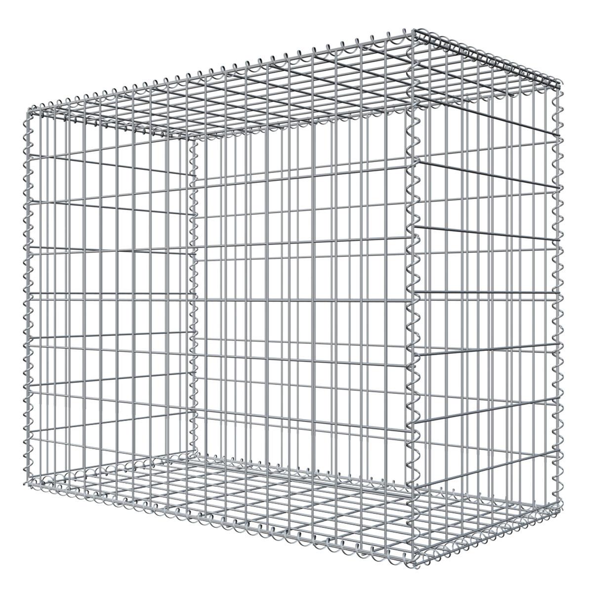 GABIONEN Steinkorb aus Stahl, 80x100x50 cm, Feuerverzinkt - Grau, Metall (50/80cm) - Niederberg Metall