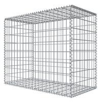 GABIONEN Steinkorb aus Stahl, 80x100x50 cm, Feuerverzinkt - Grau, Metall (50/80cm) - Niederberg Metall