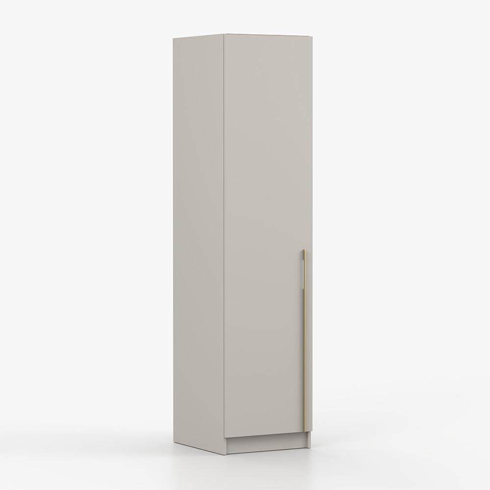 DREHTÜRENSCHRANK ROSA 1D 50/210/55, 1-türig, Kaschmir - Kaschmir/Goldfarben, Holzwerkstoff (50/210/55cm) - imoebel24