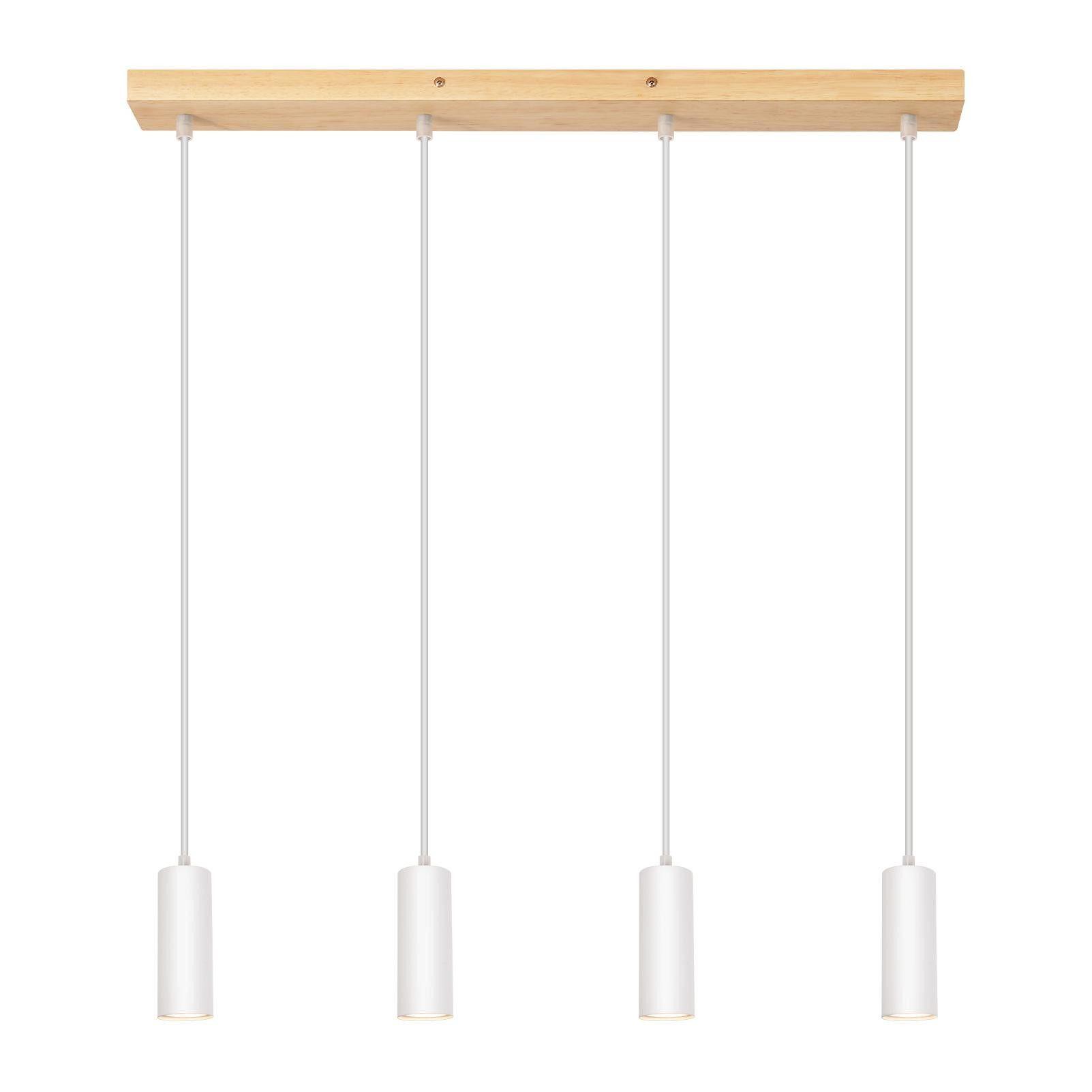 PENDELLEUCHTE Seraphine 170/60/5.5 cm - Weiß, Holz (170/60/5.5cm) - ZMH