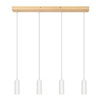 PENDELLEUCHTE Seraphine 170/60/5.5 cm - Weiß, Holz (170/60/5.5cm) - ZMH