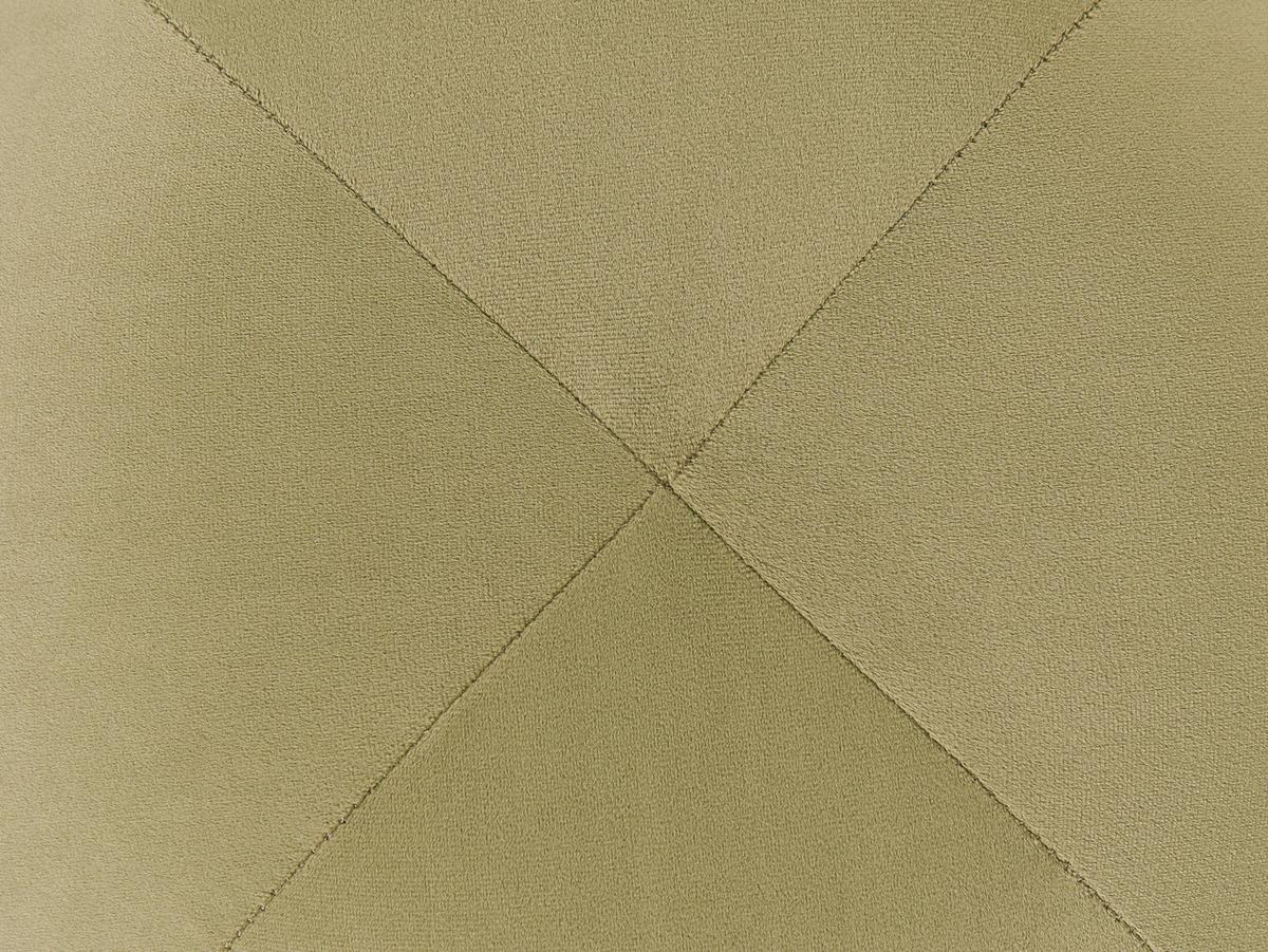 HOCKER Samtstoff Olivgrün Grün Helen - Hellbraun, Textil (40/38/40cm) - Beliani