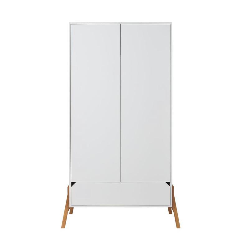 SCHRANK 2 Türen Weiß - Weiß, Holzwerkstoff (117/199/50cm) - Petits-meubles