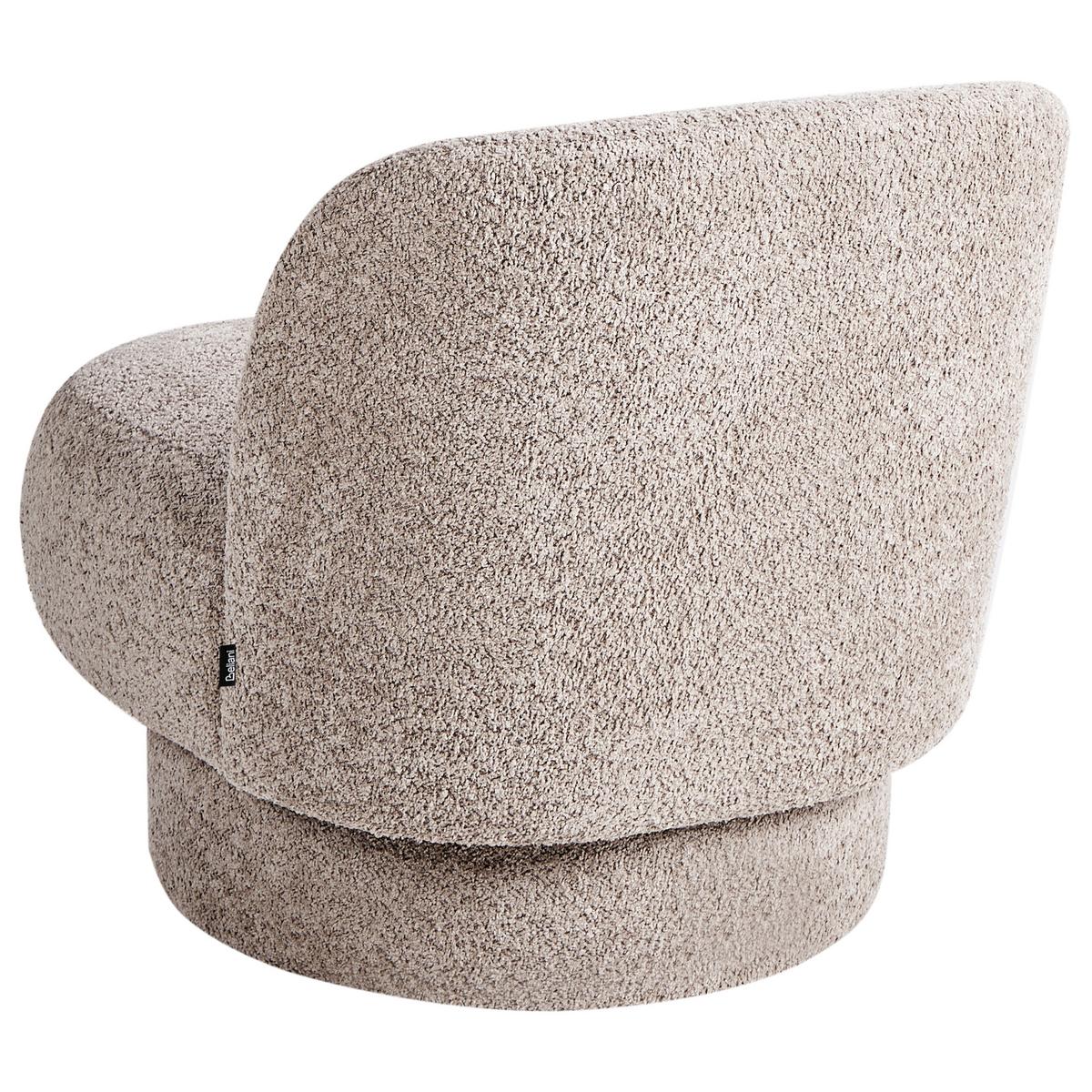 DREHSESSEL Taupe Aylo - Taupe, Textil (60/65/70cm) - Beliani