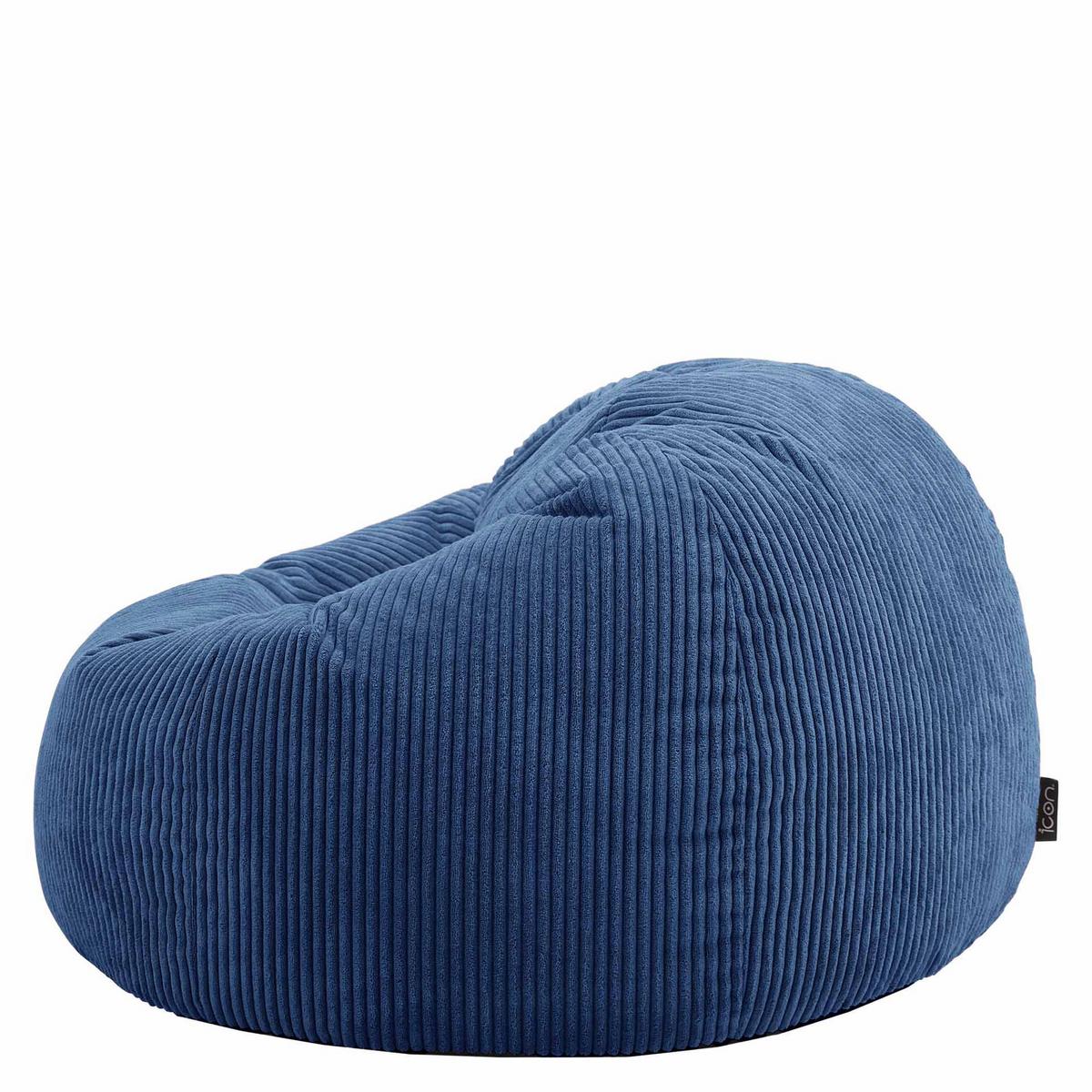 SITZSACK Klassisch Sessel aus Cord 2-tlg. - Blau, Textil (85/50/85cm) - icon