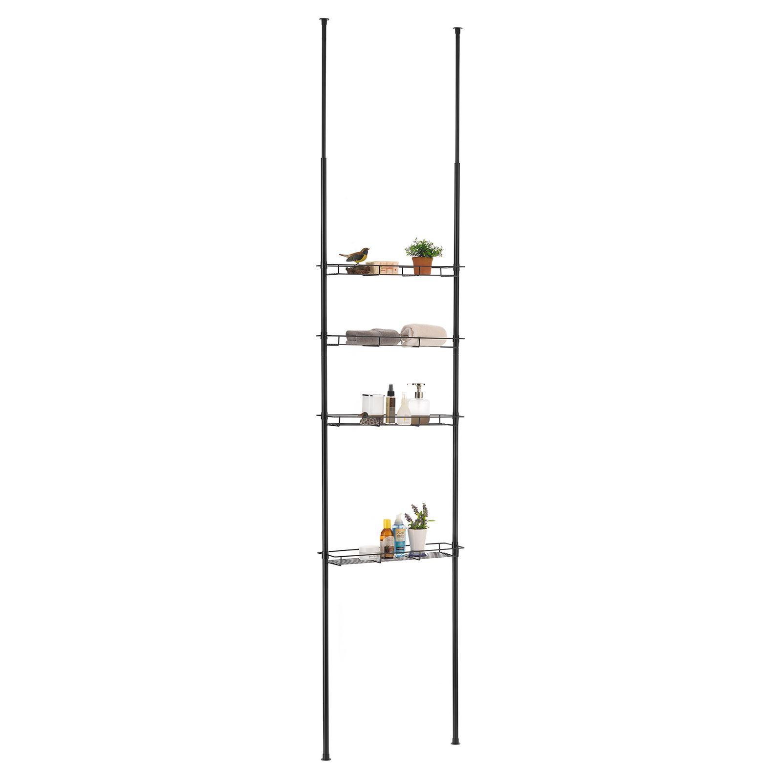 DUSCHREGAL PAULA schwarz - Schwarz, Metall (59/250/16cm) - IDIMEX