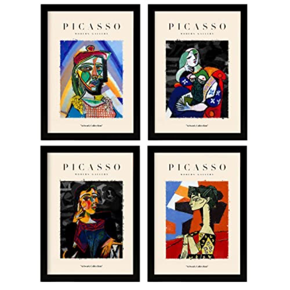 POSTER Set mit 4 PicassoSammlung der Trauer Ästhetische A4 Rahmenlos - Klar, Papier (29.7/3cm) - Nacnic