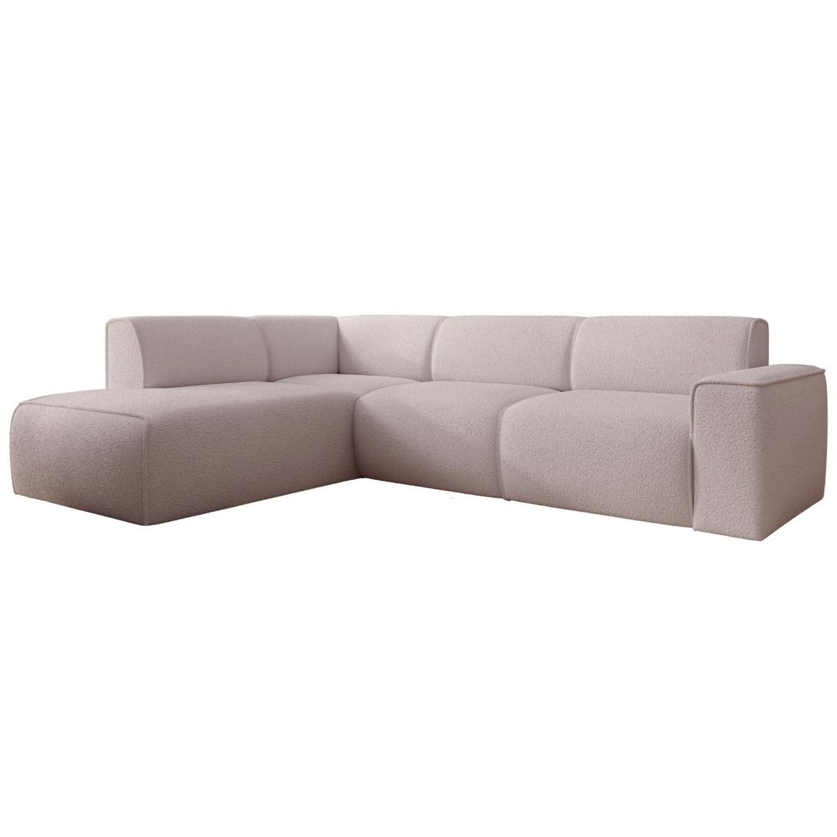 ECKSOFA Bouvi Beige links - Beige/Schwarz, Kunststoff/Textil (292/220cm) - Selsey