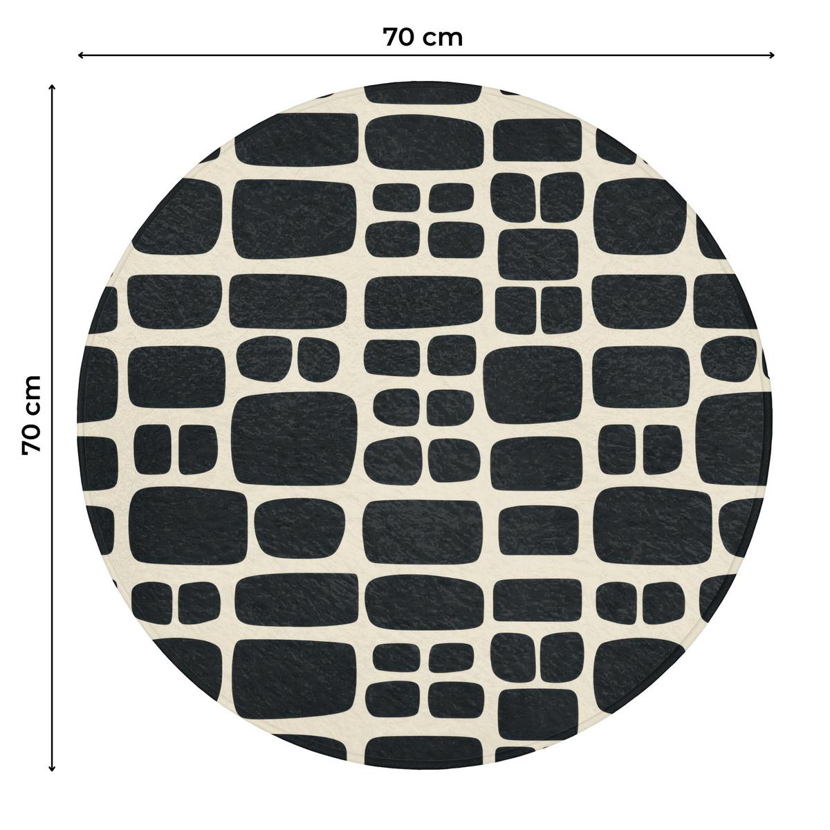 WC-VORLEGER Modern - Bio - Schwarz Toilettenteppich 70x70 cm - Anthrazit, Textil (70/1cm) - OnlyWow
