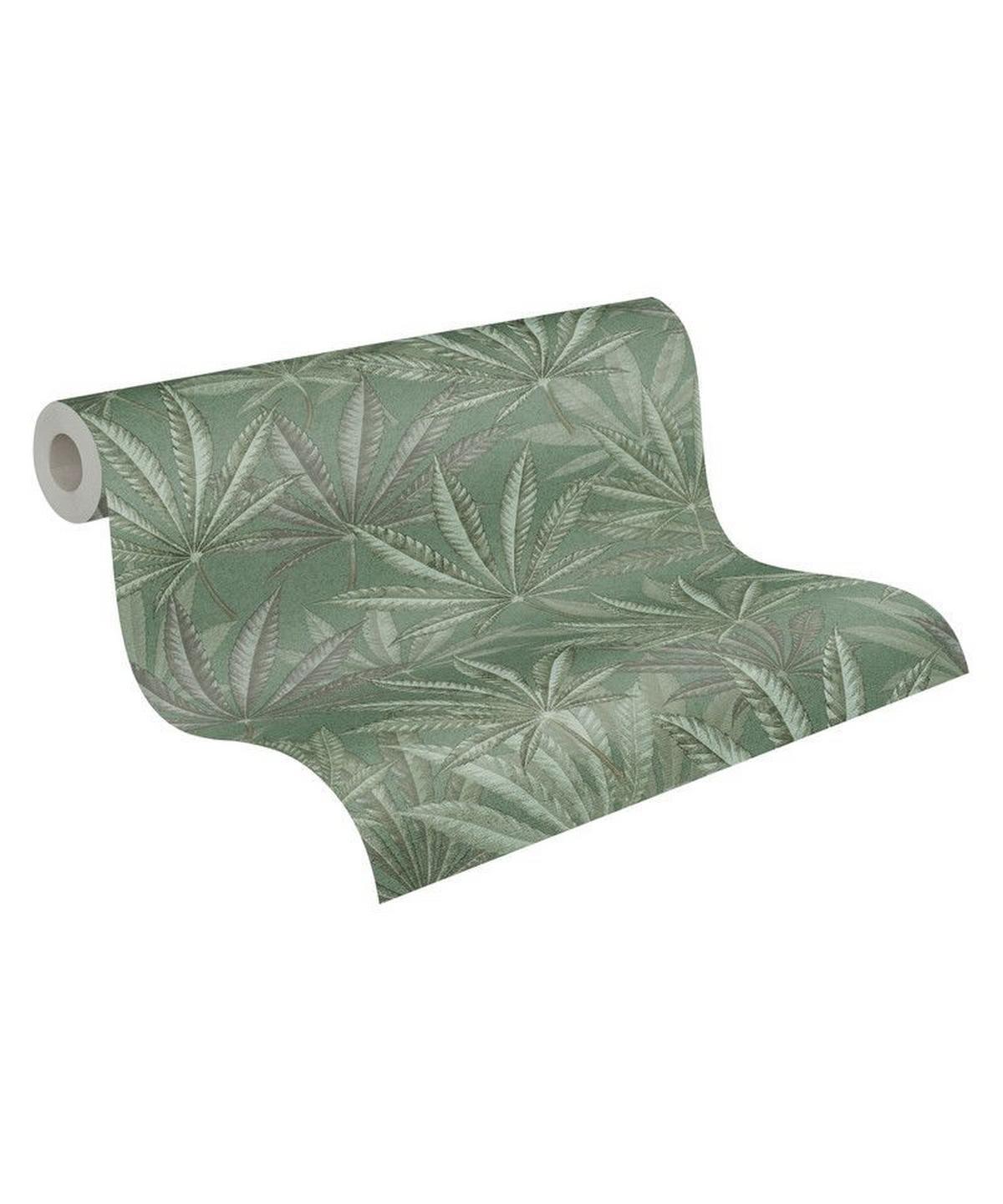 VLIESTAPETE Grün 53/1005 cm - Grün, Textil (53/1cm) - KUNSTLOFT