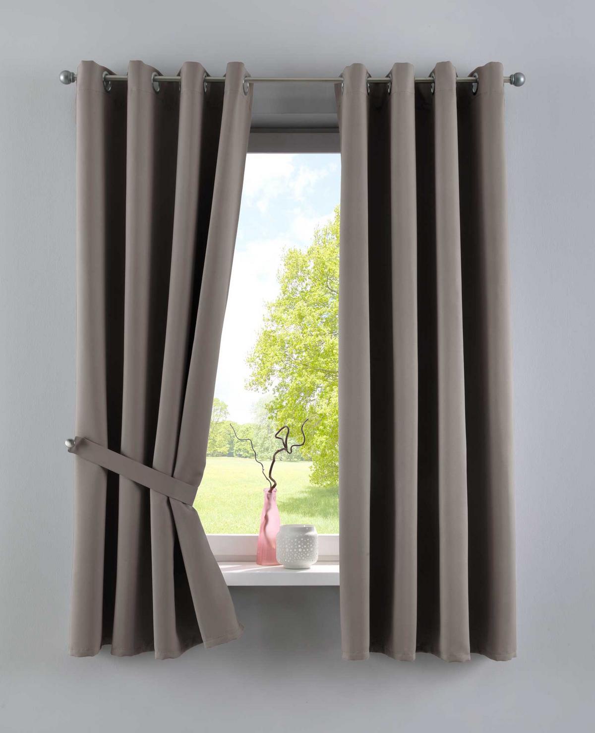 VORHANG »NEW YORK« HxB 245x295 cm Taupe - Taupe, Textil (295/245cm) - Gardinenbox
