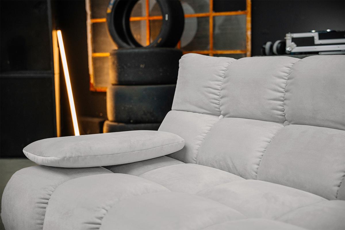 SITZGRUPPE VIVIEN 3ER SET Silber Velvet (1er-Set) - Silberfarben, Kunststoff/Textil (359/85/510cm) - KAWOLA