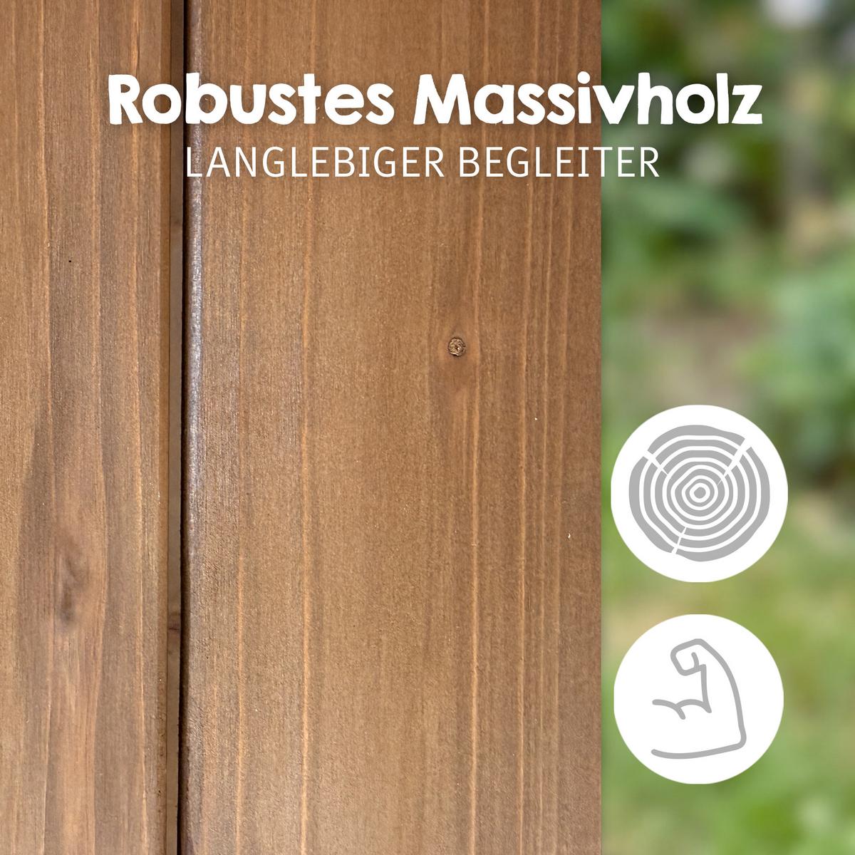 KINDERSITZGRUPPE PICKNICK for 4' Outdoor + teak mit Lehne und Bankkissen - Teakfarben, Holz - Roba