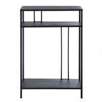 HOHE Konsole aus schwarzem Metall 30/90/60 cm - Schwarz, Metall (35.5/30/90cm) - Calicosy