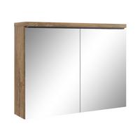 SPIEGELSCHRANK Paso Braun Eiche - 80 x 20 x 60 cm - Eichefarben/Braun, Holz (80/60/20cm) - Badplaats