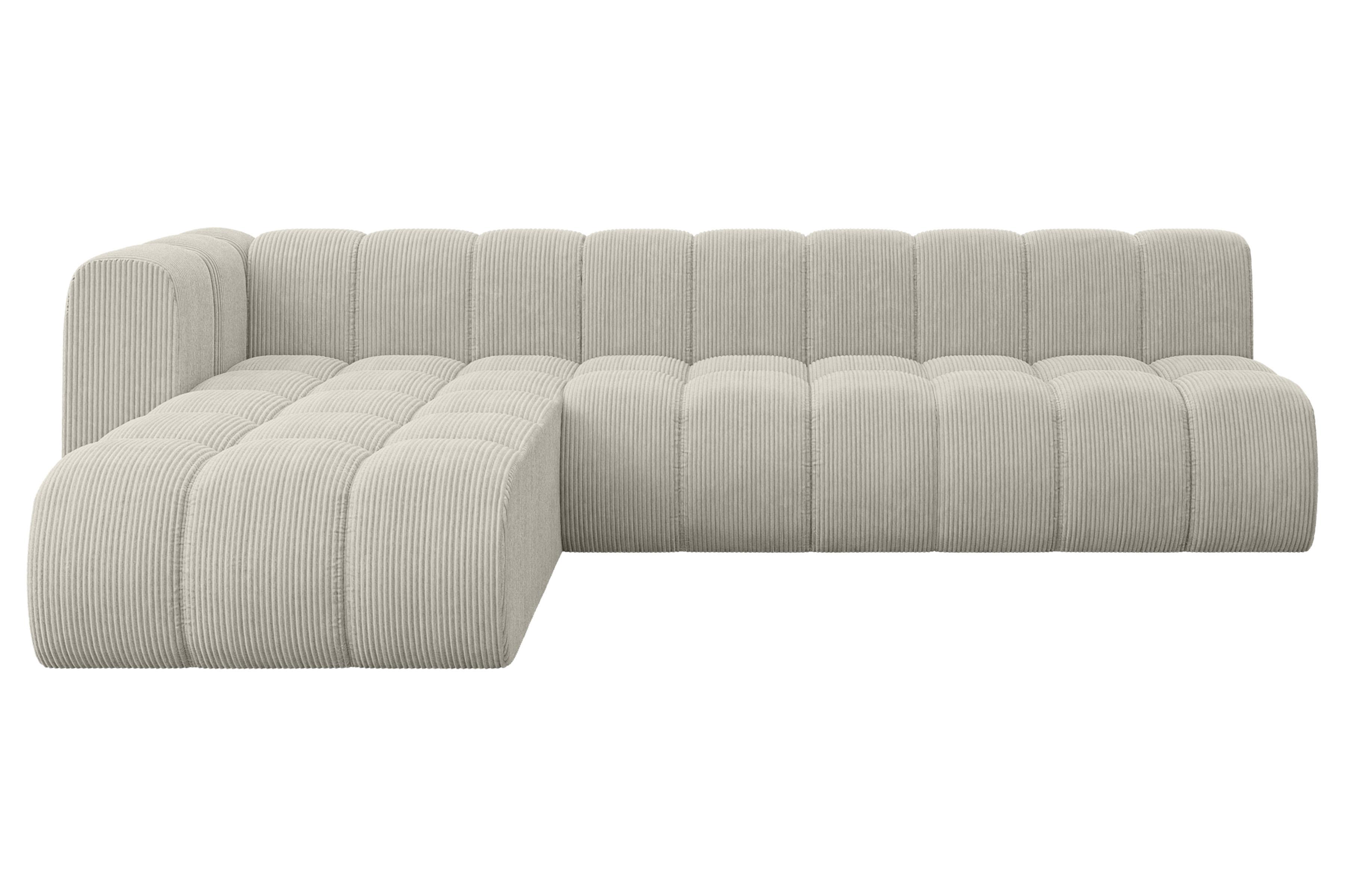 ECKSOFA modulares Sofa Darnel-L2 - 296x177x70 cm Creme - Hellgrau/Creme, Holzwerkstoff/Textil (296/177cm) - ALTDECOR
