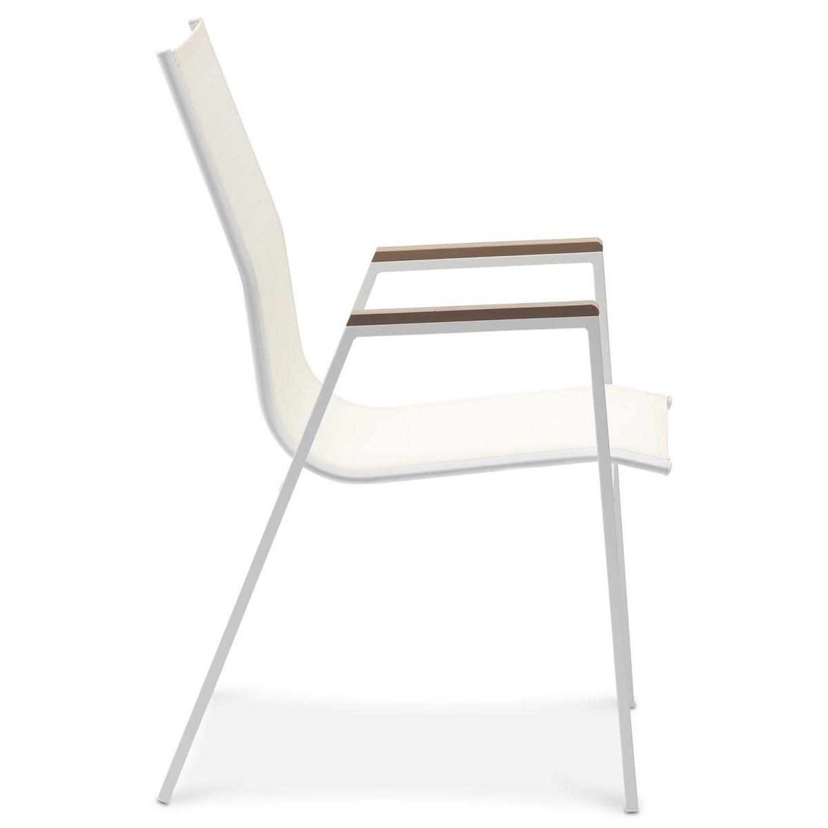 GARTENSTÜHLE MONDELLO 6er-Set beige, weiß - Beige, Textil (47/90/42cm) - IDIMEX