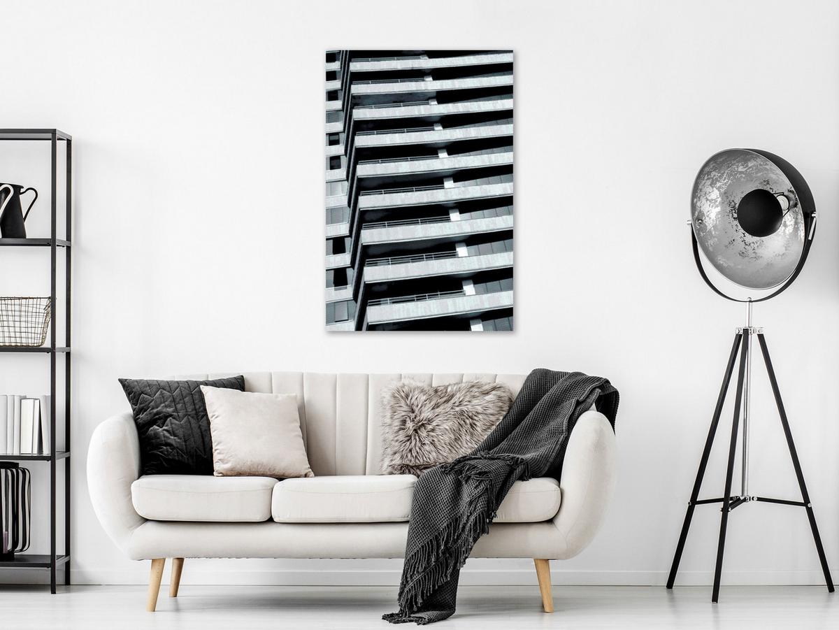 KUNSTDRUCK Schwarz-Weiß 40/60 cm - Schwarz, Textil (40/60cm) - KUNSTLOFT