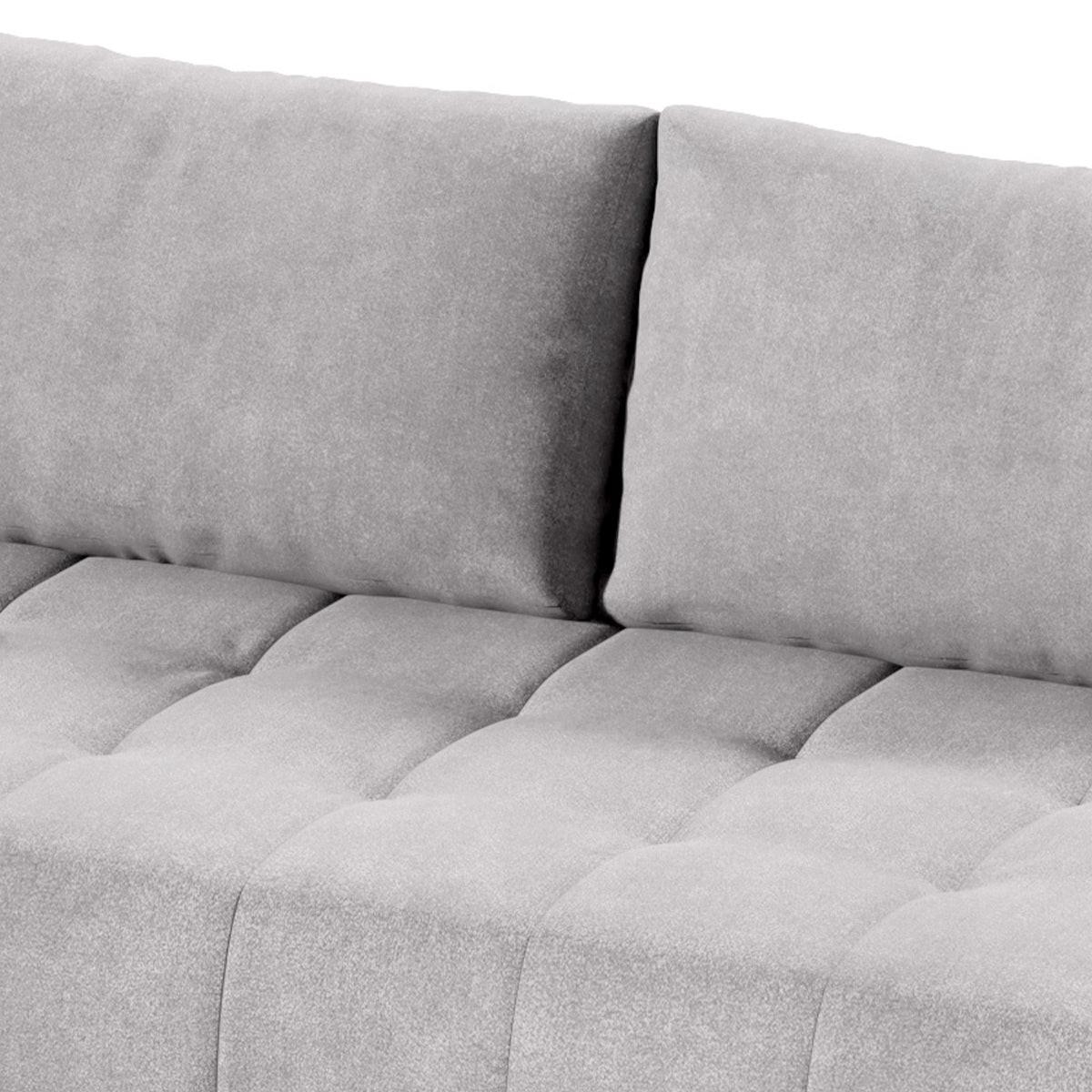 ECKSOFA Jonas 4 Sitzplätze Hellgrau - Grau, Holzwerkstoff (265/185cm) - Petits-meubles
