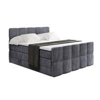 BOXSPRINGBETT mit Matratze und Lattenrost - LIRO-Z KING-120x200 - Dunkelgrau Casablanca - Dunkelgrau, Holzwerkstoff (120/200cm) - ALTDECOR