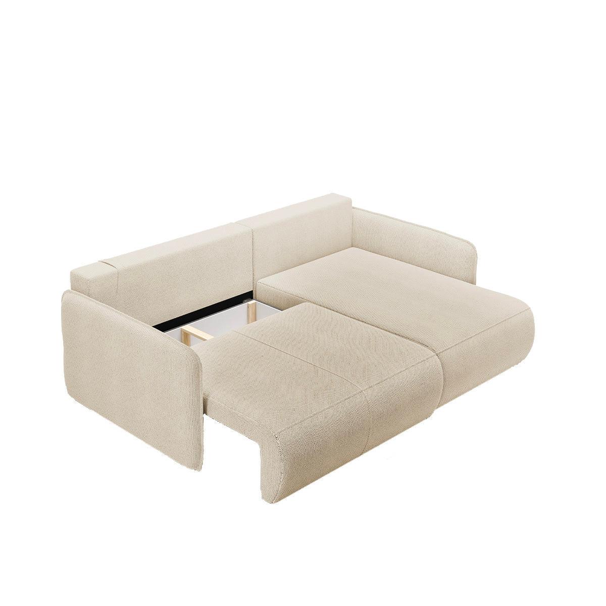 ECKSOFA Claudio 3 Sitzplätze Beige - Beige, Holz (207/148cm) - Petits-meubles