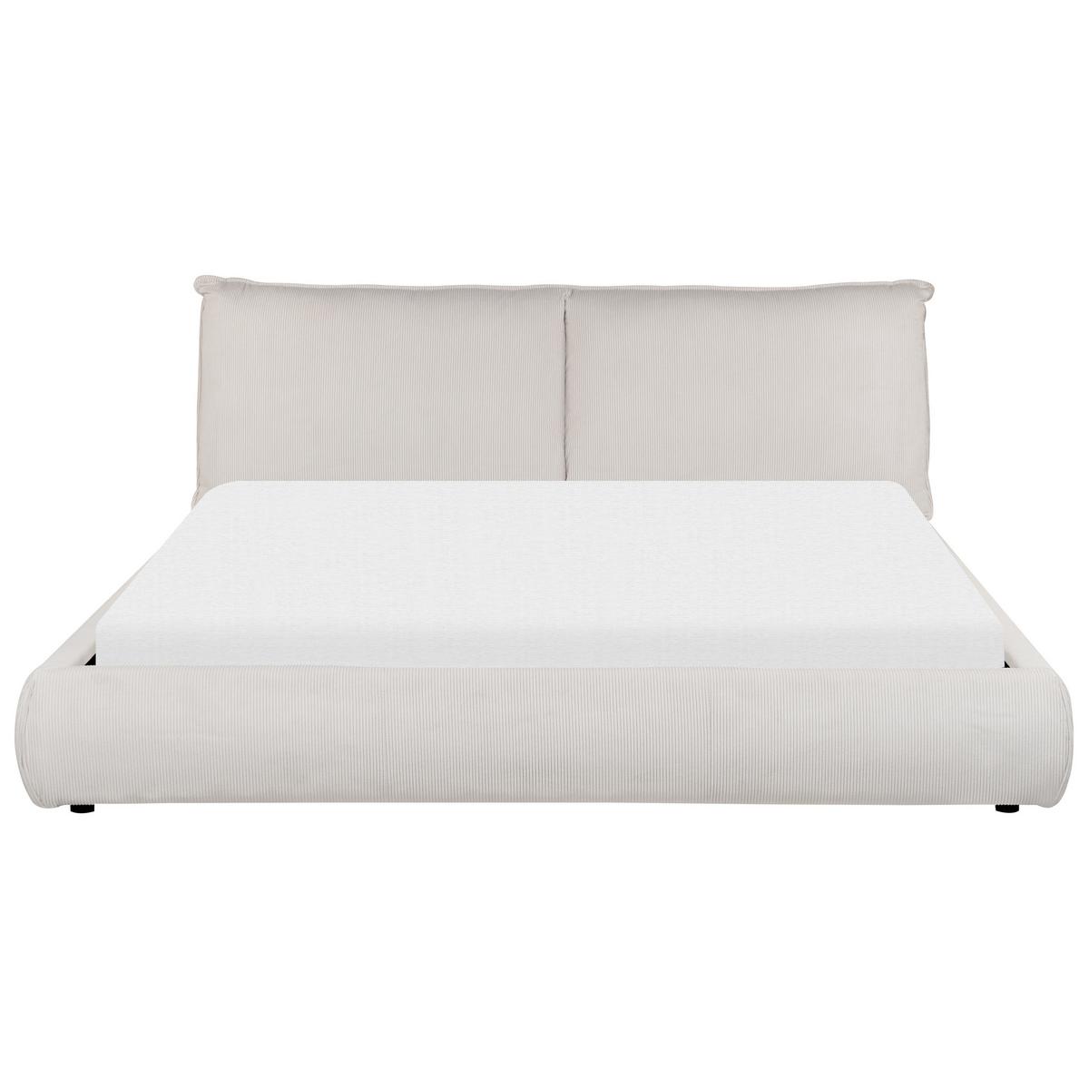 POLSTERBETT Beige Vinay - Beige, Textil (180/200cm) - Beliani