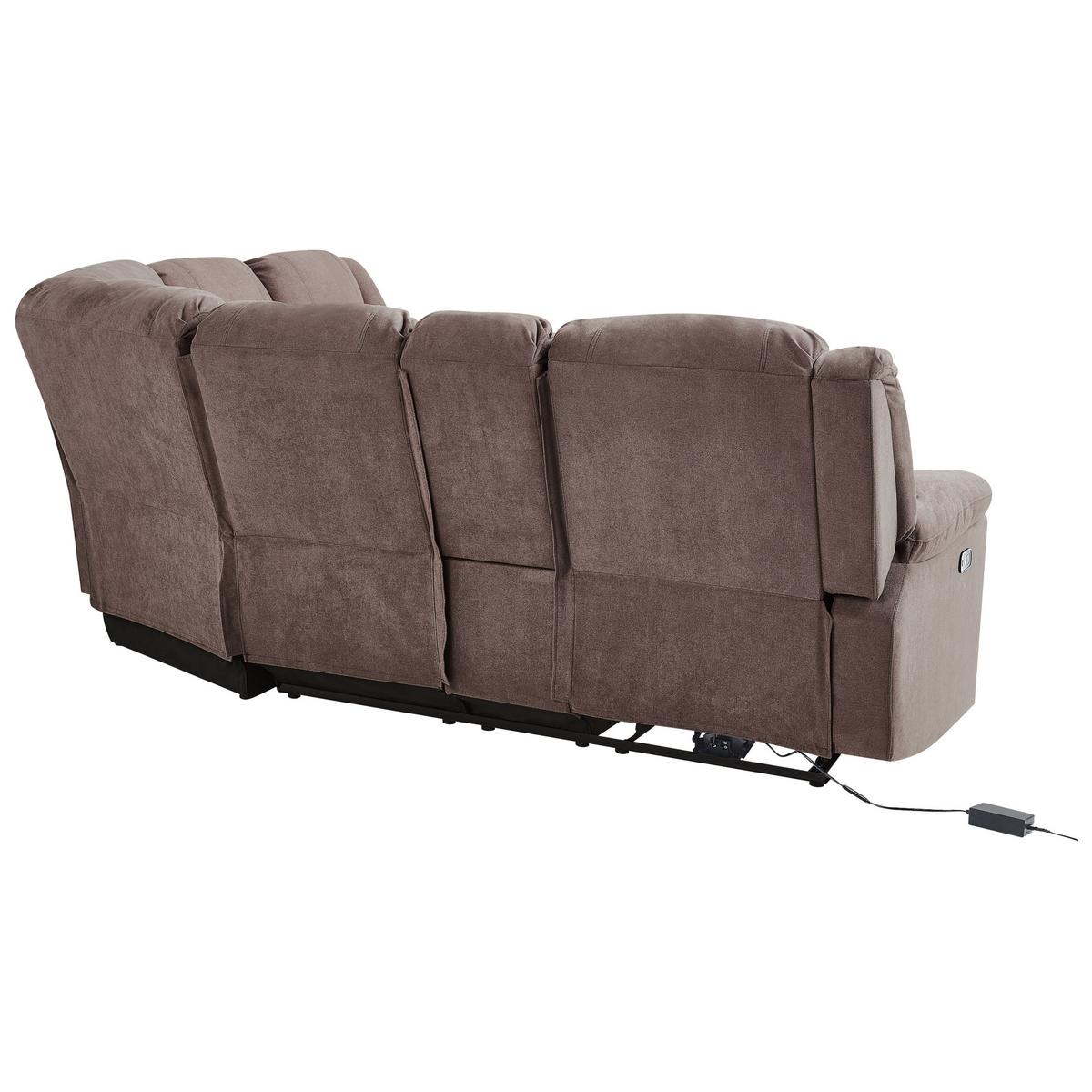 ECKSOFA Polsterbezug Taupe Rokke - Taupe, Textil (233/200cm) - Beliani