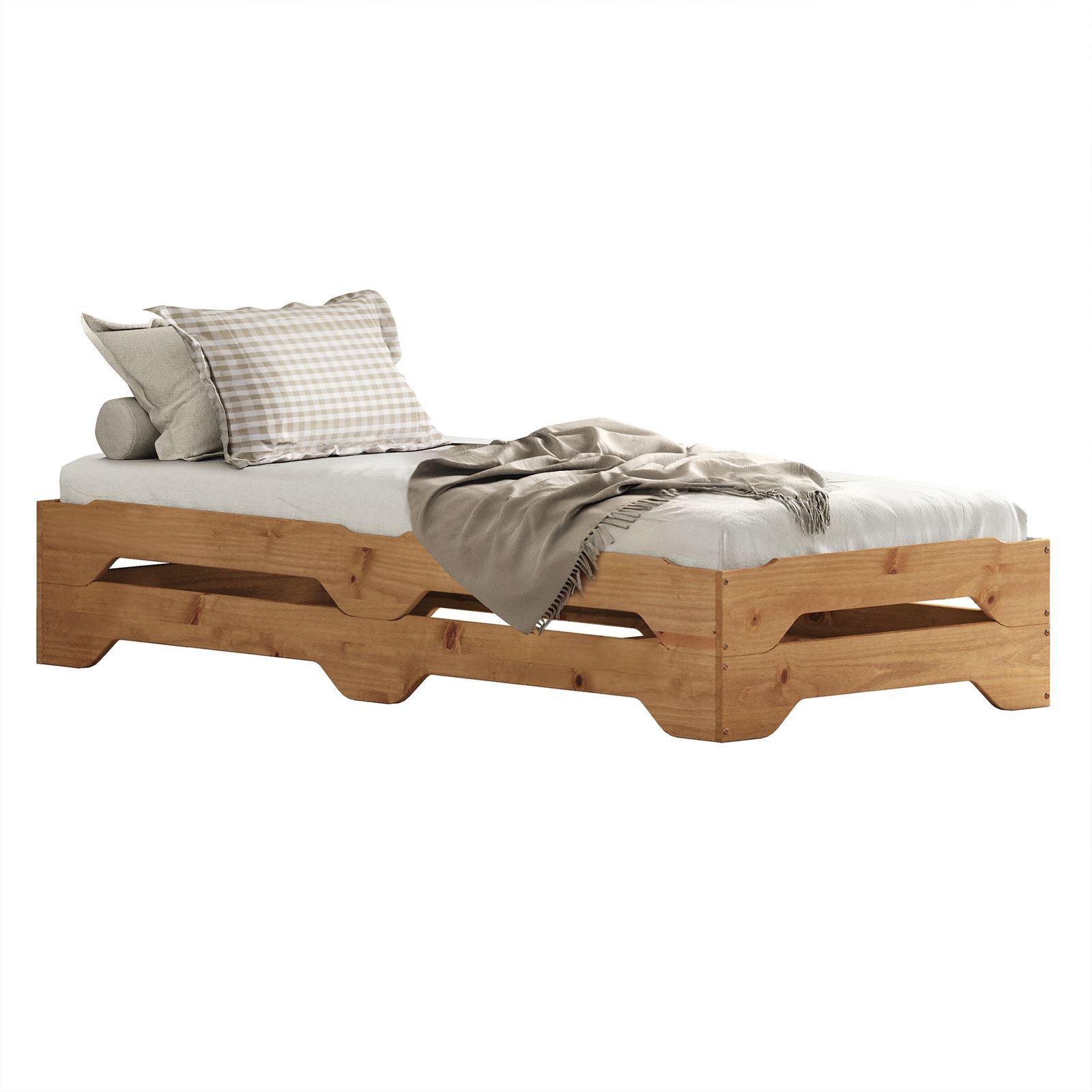 STAPELBETT RONNY 90x200 cm Eiche - Eichefarben, Holz (90/200cm) - IDIMEX