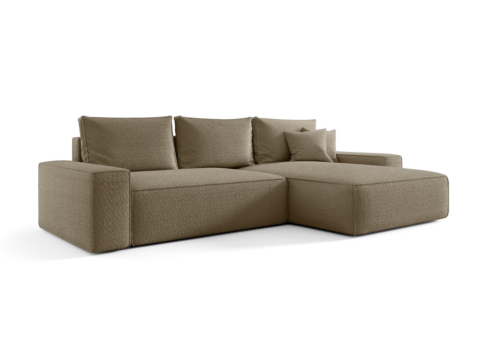 ECKSOFA Walken Mit Schlaffunktion - Braun, Holzwerkstoff/Textil (280/185cm) - Fun Möbel